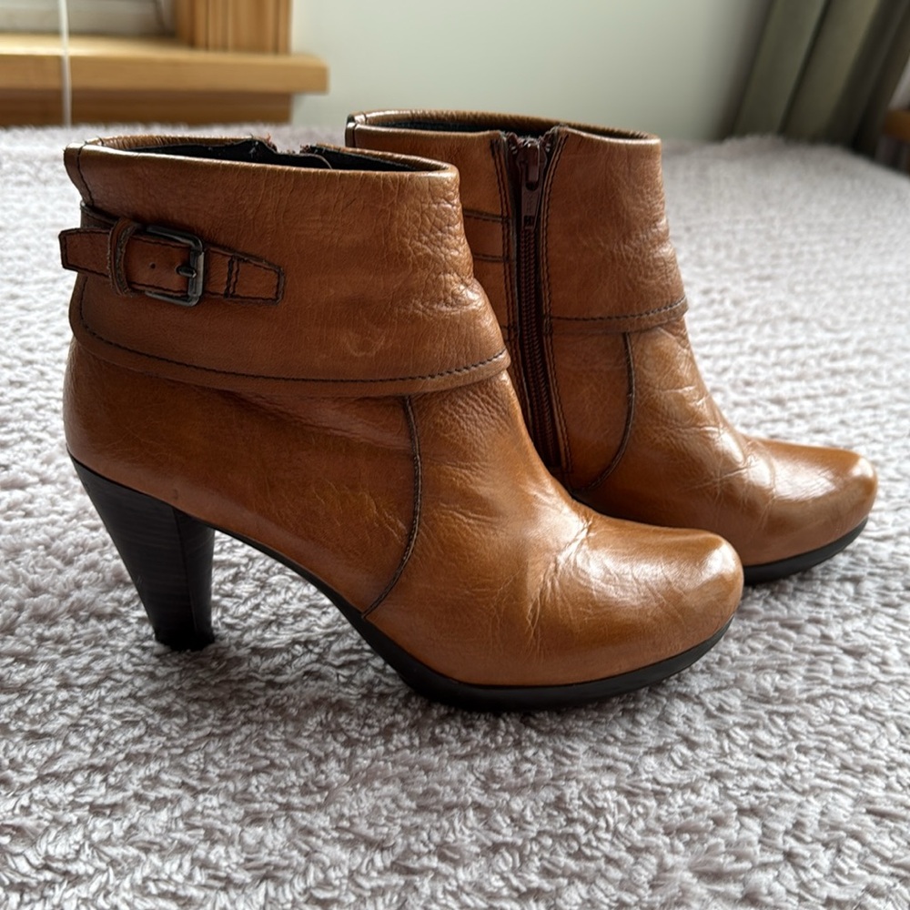 Brown Leather Ankle Boots